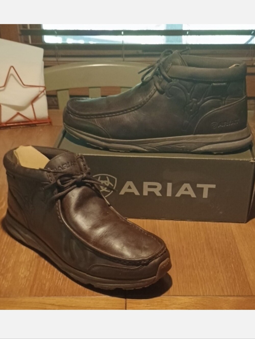Ariat 15EE Wide Chukka Boots Spitfire Outdoor H20 Oily Distressed Brown